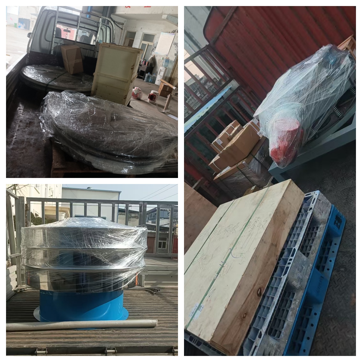 超聲波檢驗篩、網(wǎng)架、直排篩、旋振篩等發(fā)貨